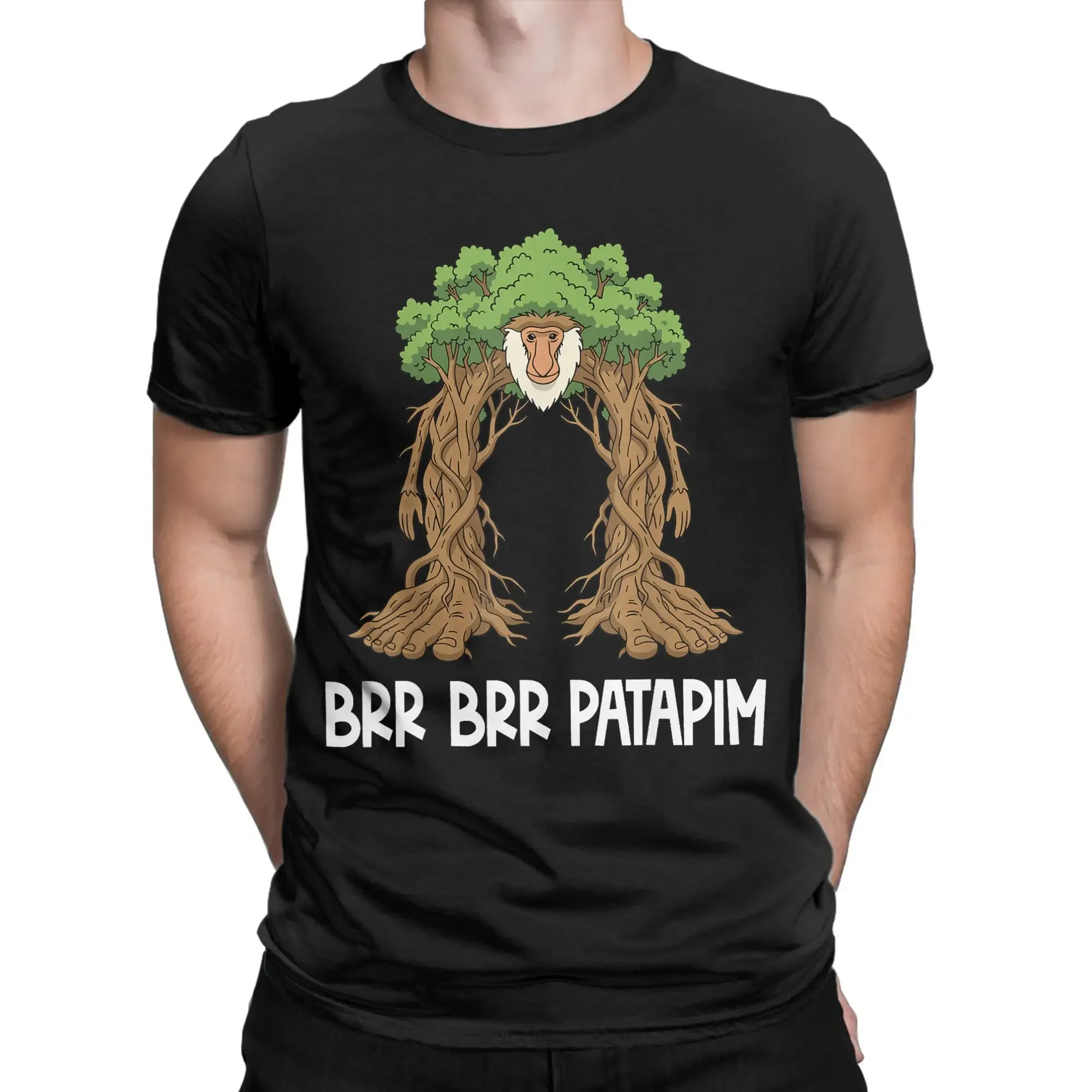 

Funny Patapim Tree Monkey Funny Graphic Men's Cotton Short Sleeve T-Shirt
