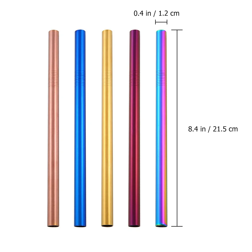 

1 set Stainless Steel Straw Multipurpose Rustproof Drink Straws Easy Clean NonDeform Bar Accessories Practical Juice