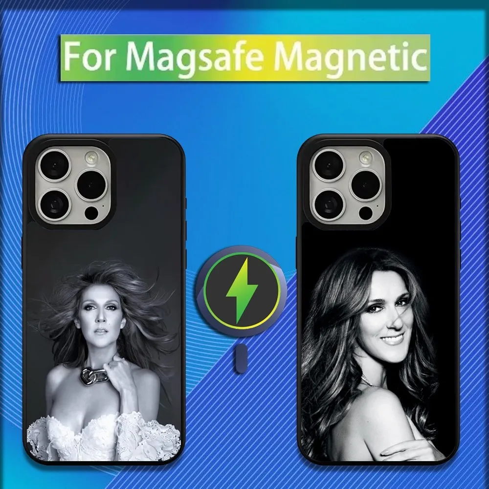 Singer C-Celine D-Dion Phone Case For iPhone 16,15,14,13,12,11,Plus,Pro,Max,Mini Magsafe Magnetic Wireless Charging