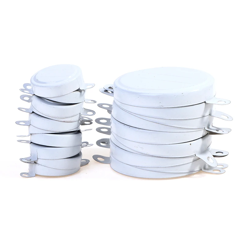 50Pcs Oil Drum Seal Caps Iron Covers Waterproof Sealing White Lids (S/L)