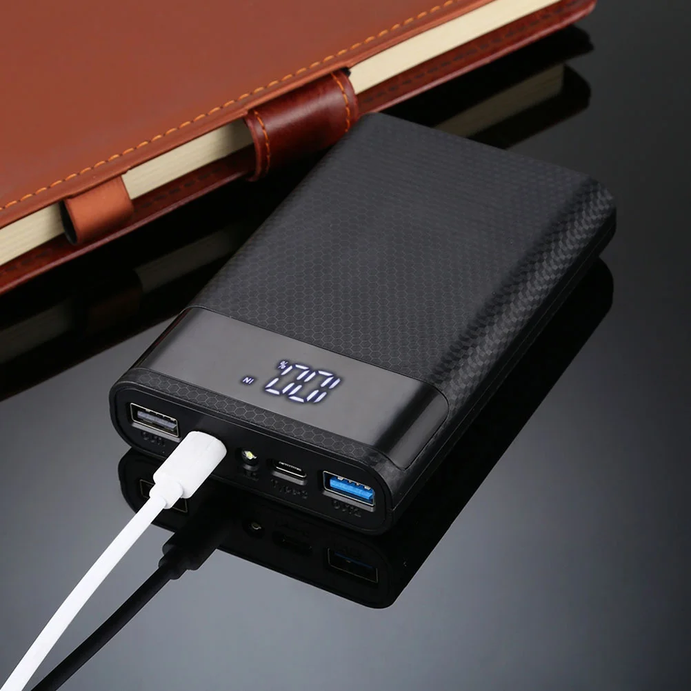 

18650 Case Rechargeable Portable Power Bank Box Led Indicator Durable Lightweight Diy Bank