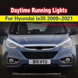 Car LED For Hyundai IX35 2009-2021 fog lamp DRL Daytime Running Lights headlight 12V Daylight Waterproof Flexible Light Strip