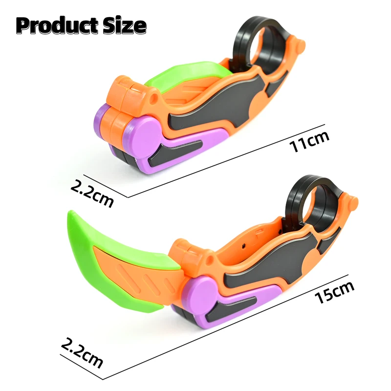 New 3D Printing Plastic Claw Knife Foldable Spinning Soft Silicone Safe Desk Fidget Toy Stress Release Hand Flip Game Adult Toy - view 6