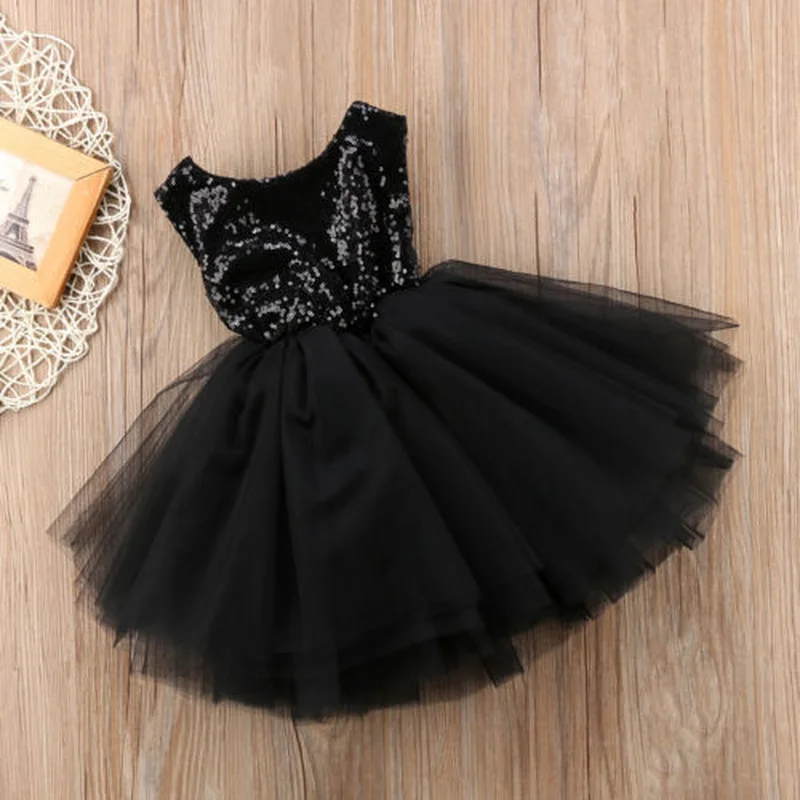 Princess Kids Baby Dress For Girls Fancy Wedding Dress Sleeveless Sequins Party Birthday Baptism Dress For Girl Summer Dresses