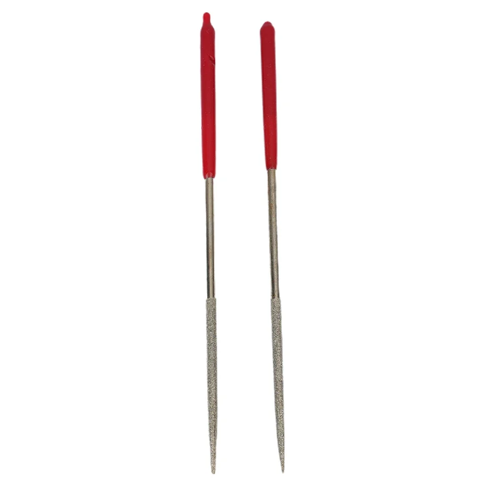 2pc Round Diamond Needle Files For Jewelry Metal Wood Ceramic Glass Stone Craft Sharping Working Hand Carving Tool