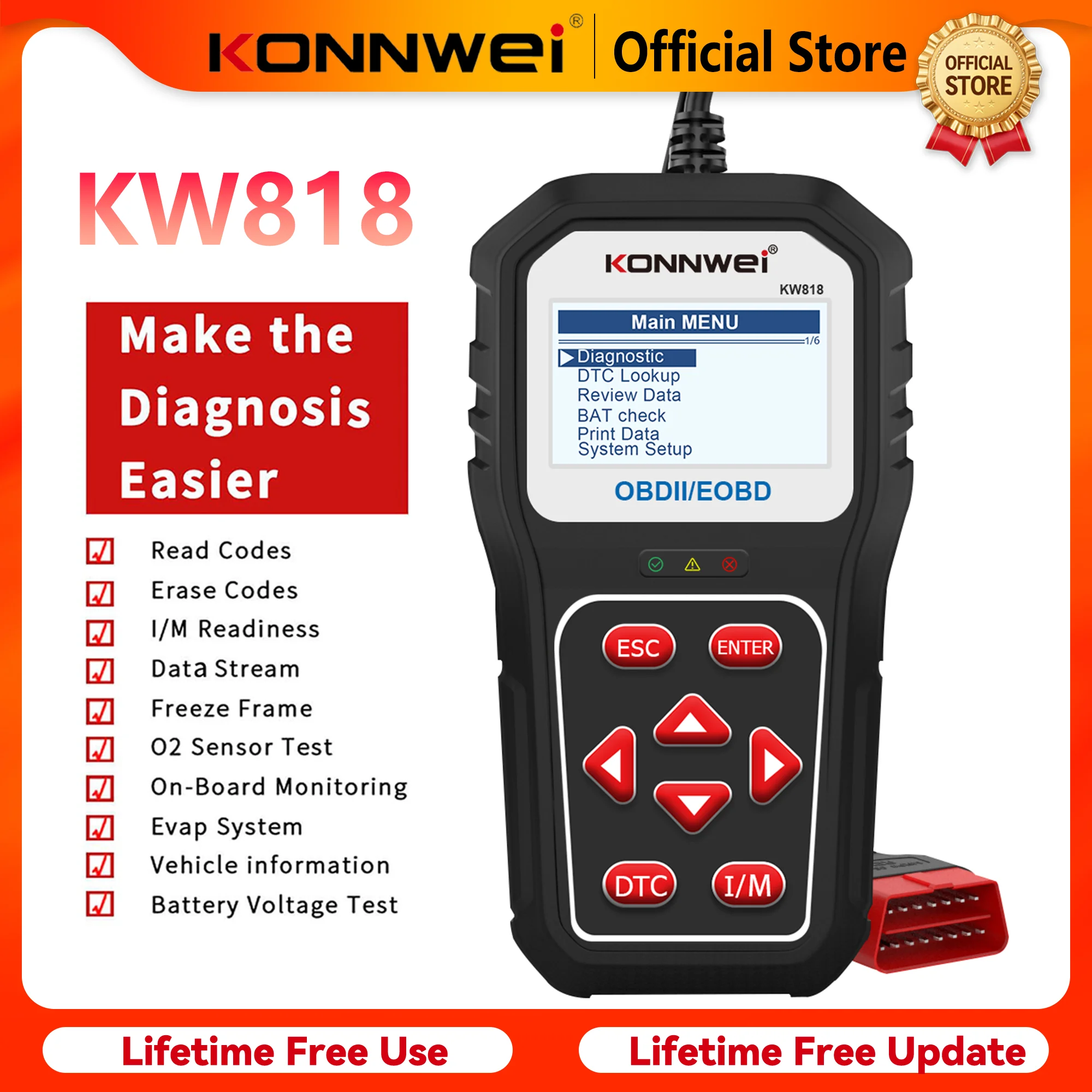 2026-konnwei-kw818-professional-car-obd2-scanner-12v-fault-code-reader-engine-fault-light-diagnosis-obdbattery-voltage-test-tool