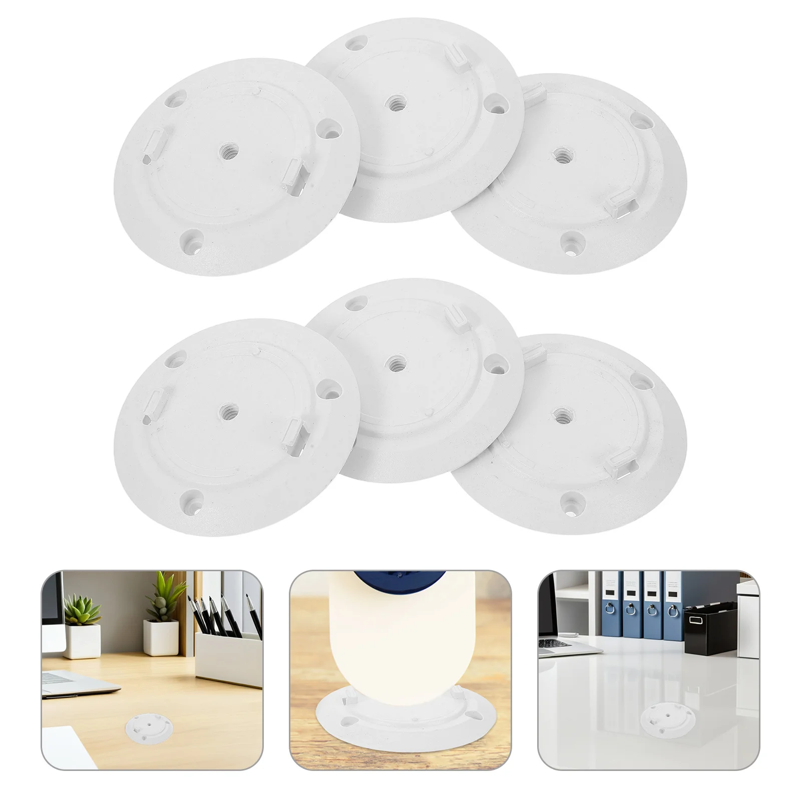 

20pcs Security Camera Base Compact Wall Mount Plate Easy Installation Plastic Mounting Hardware For Home Office Surveillance