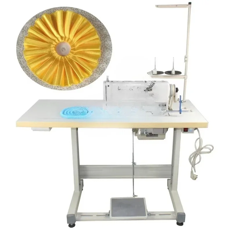 Industrial pleated lace making machine Automatic double chain seam curtain pleated sewing machine