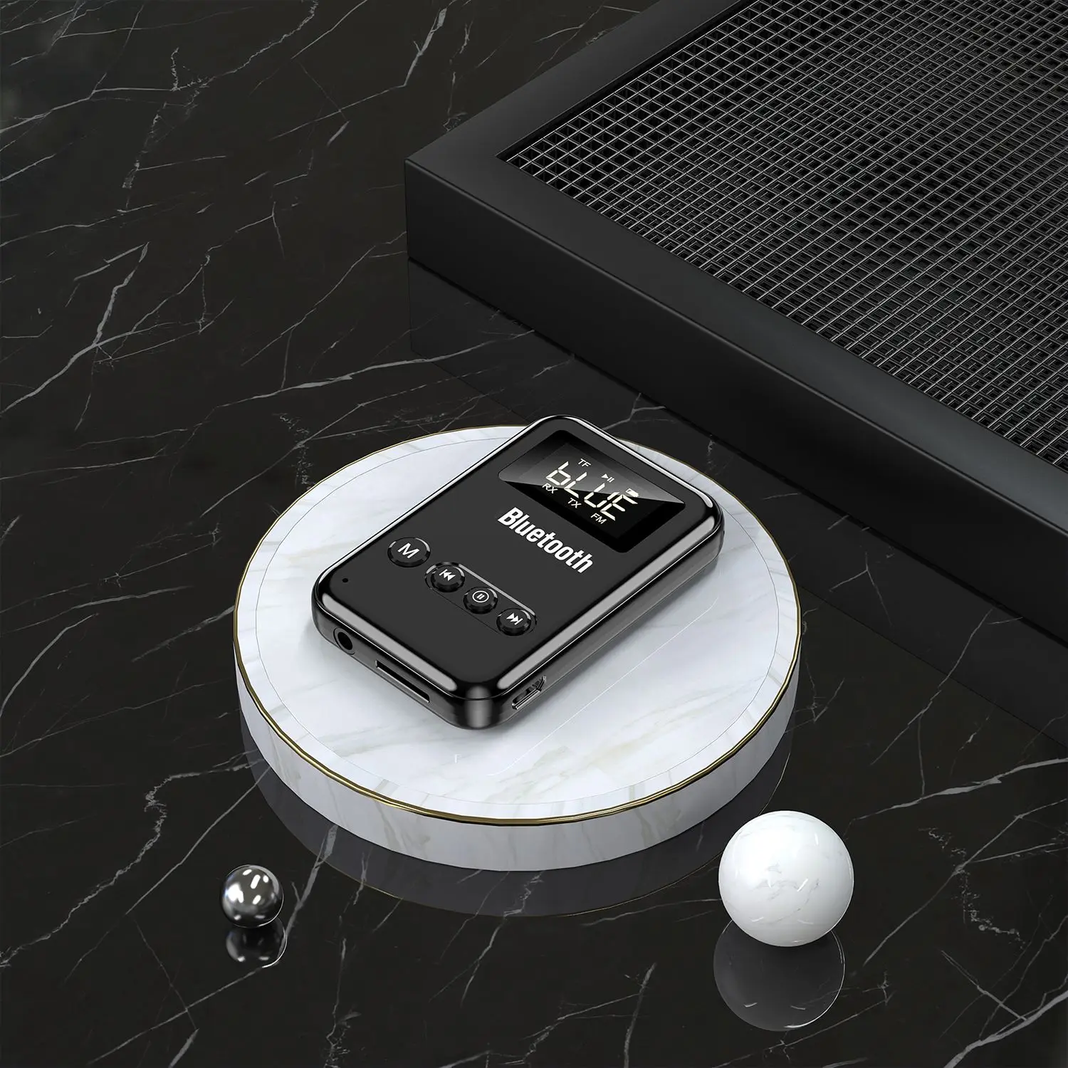 B68A Bluetooth 5.0 Ricevitore Trasmettitore Musica stereo Trasmettitore FM per auto Auricolare Adattatore per altoparlante Supporto TF Card