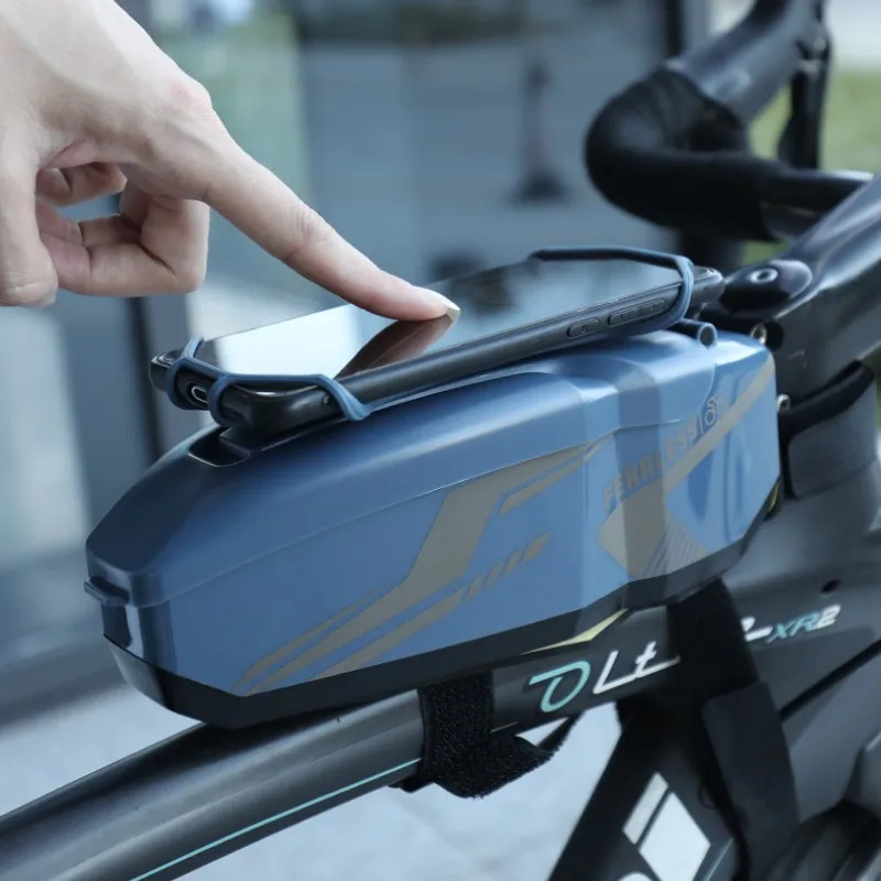 

Bicycle Phone Bag PVC Material Front Top Frame Tube Bag Ultralight Adjustable Bike Parcel 1L Capacity Pocket Cycling Accessories