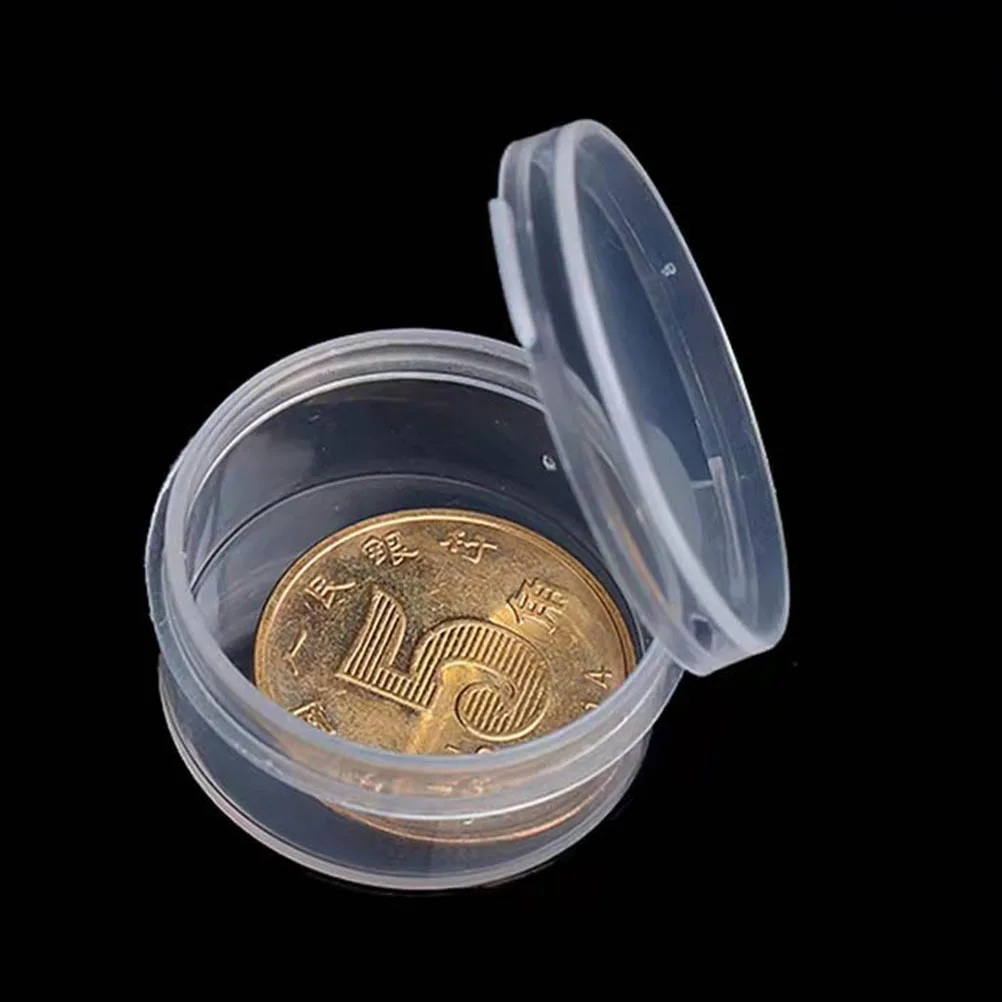 

25Pcs Transparent Round Jars Clear Soil Boxes Labs Instrument Weighing Holders for Science Pharmacy Cosmetics Small Items