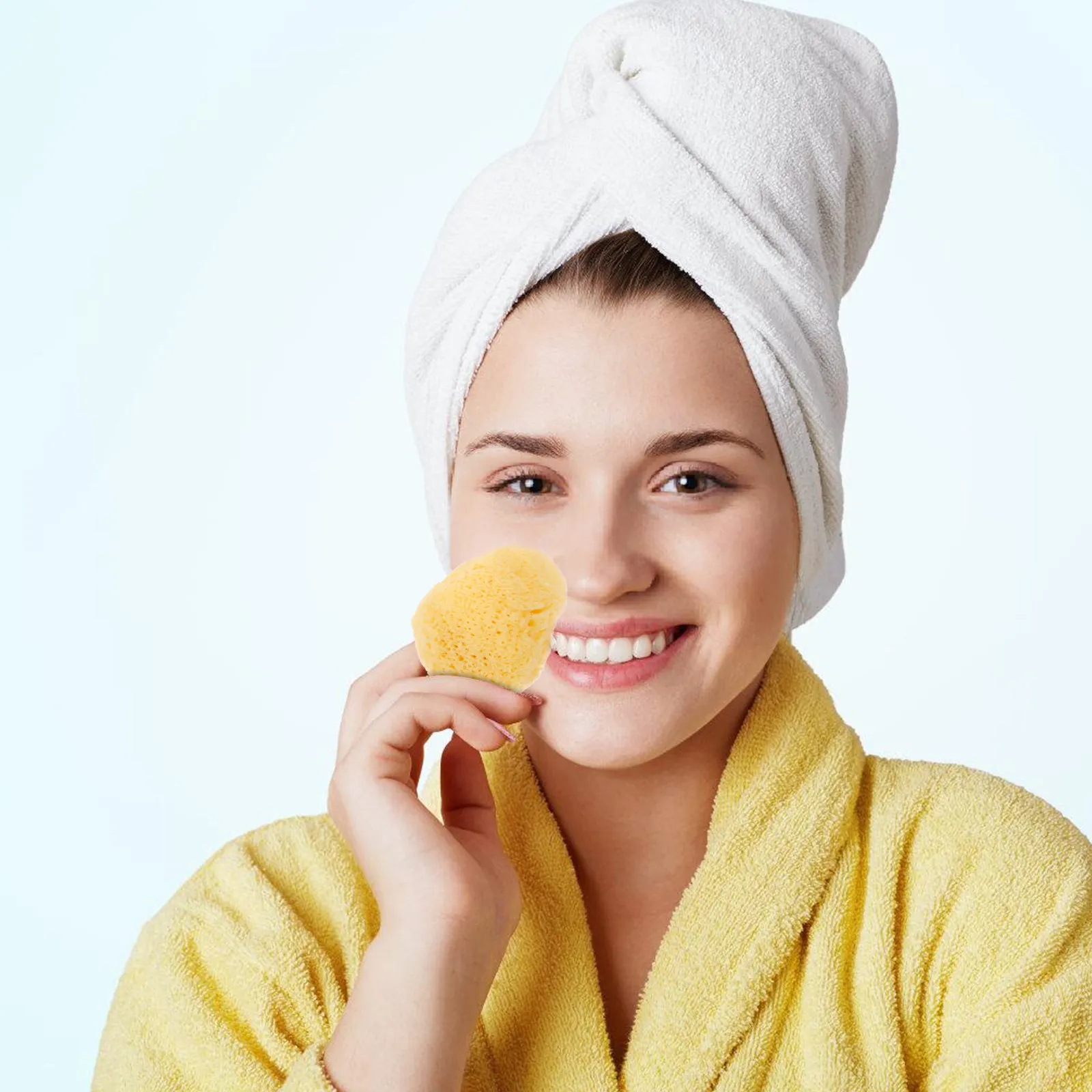 Imported Facial Sponge Soft Face Cleansing Sponge Compact Makeup Removal Exfoliating Pad Portable Face Scrubber Facial Supplies