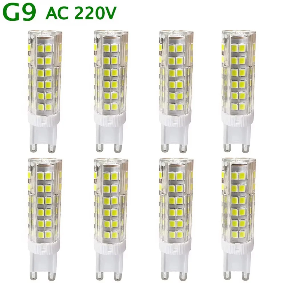 

8 G9 Светодиодные лампы 9W AC 220V G9 Светодиодные лампы SMD 2835 Светодиодные лампы G9 Замена галогенных ламп 30 / 40W Теплый белый / белый свет Быстрая доставка 4 - 6 дней Бесплатная доставка