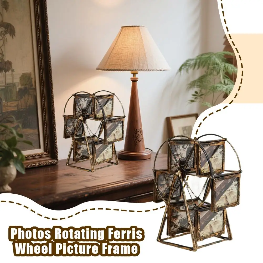 Windmill Photo Frame Display Stand 5Inch Rotating