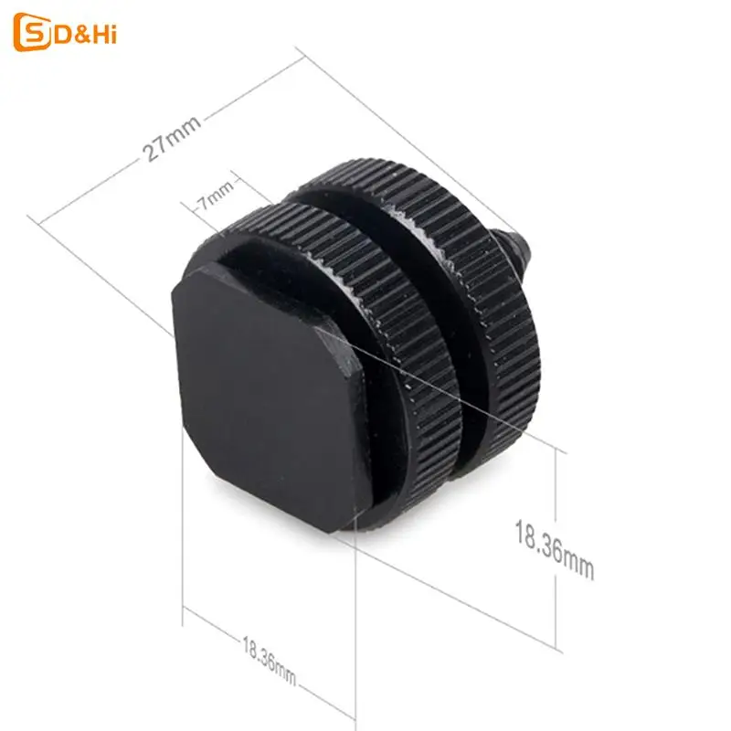 1/4 Hot Shoe Mount Phone Holder Dual Nut Cold Shoe Adapter Bracket For  Hero Accessories For Canon Nikon DSLR Camera