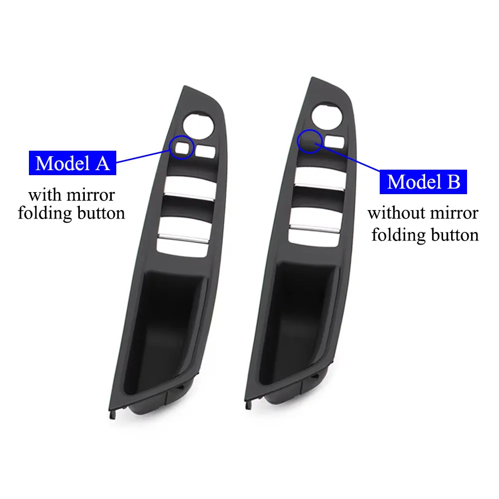 7PCS Door Armrest Window Lift Switch Panel Door Inner Pull Hand Cover Trim for BMW 5 Series F10 F11 F18 520 523 525 528 530
