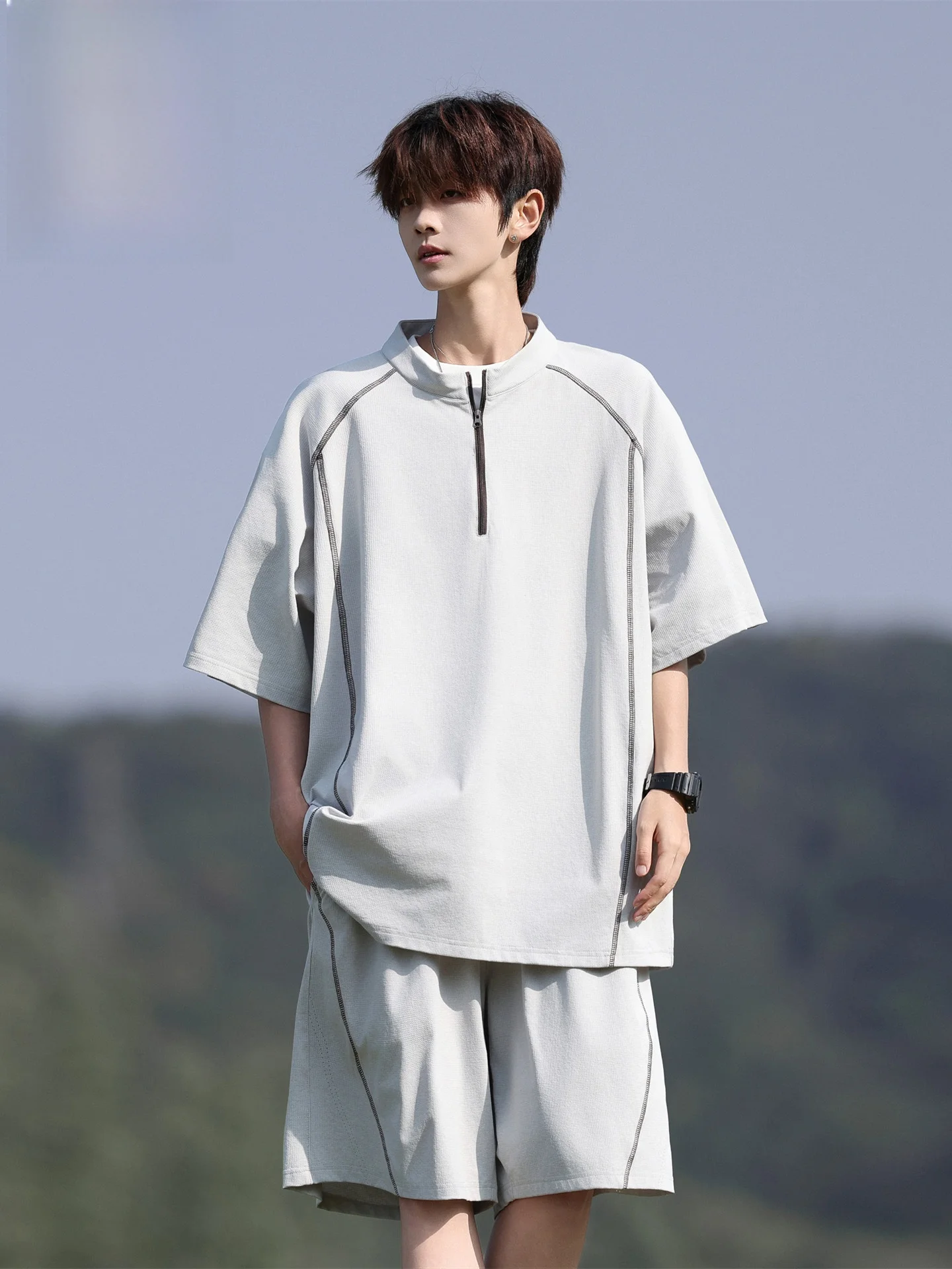 ensemble-decontracte-sportif-pour-homme-jeanswest-manches-courtes-leger-respirant-t-shirt-et-short-d'ete-ensemble-deux-pieces-pour-adolescents