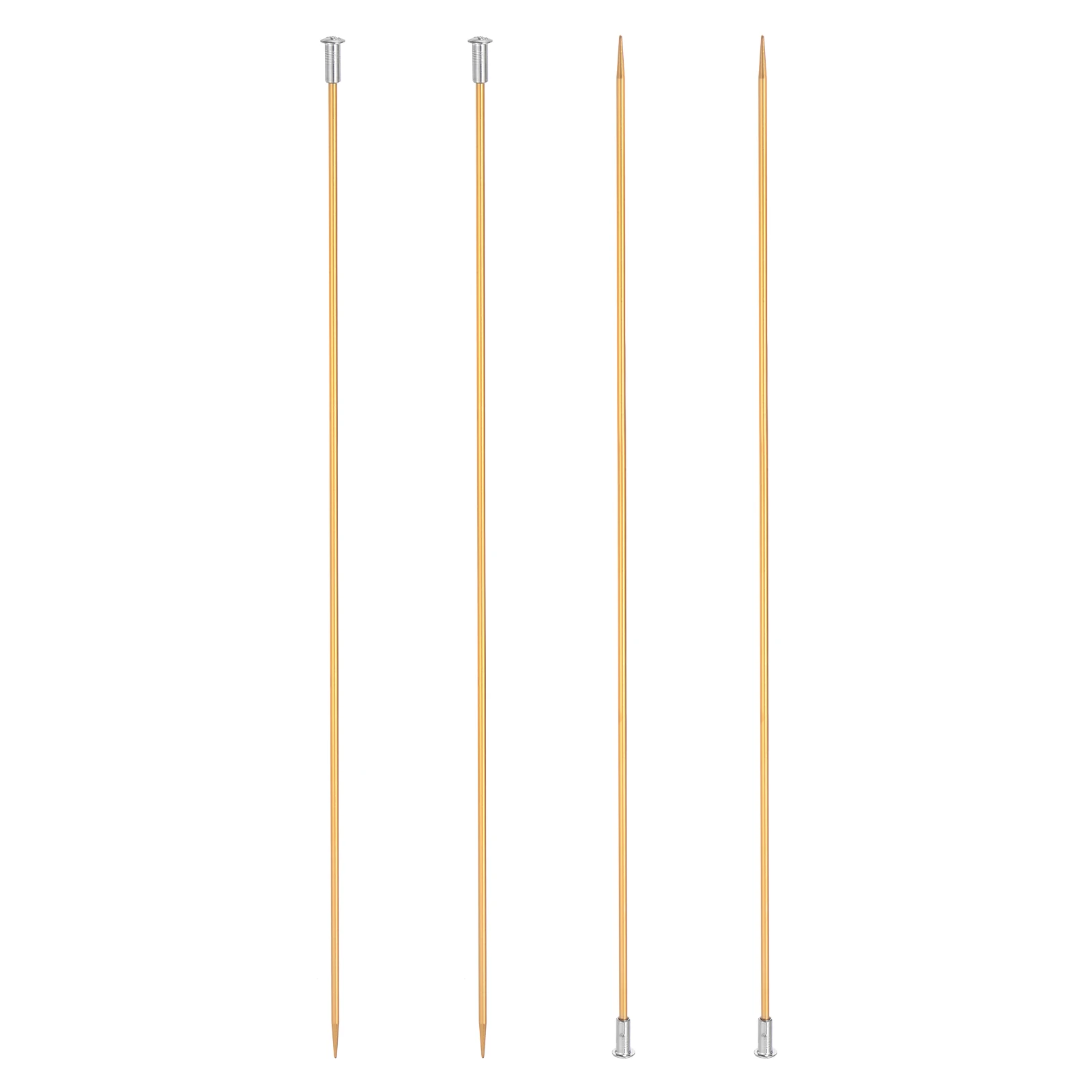 Uxcell 2/4 Stück Aluminium-Stricknadeln, 3–10 mm, einseitig gespitzte Stricknadel, 13,8 Zoll Länge, Metall-Webwerkzeug für handgefertigtes Heimwerken