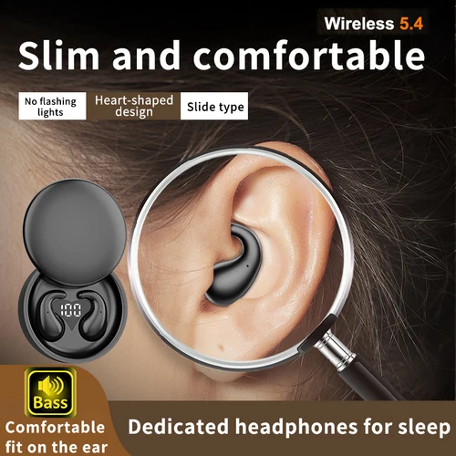 SK28 auriculares ultrafinos para dormir 5,4 auriculares inalámbricos con Bluetooth auriculares invisibles ocultos en la oreja auriculares deportivos impermeables