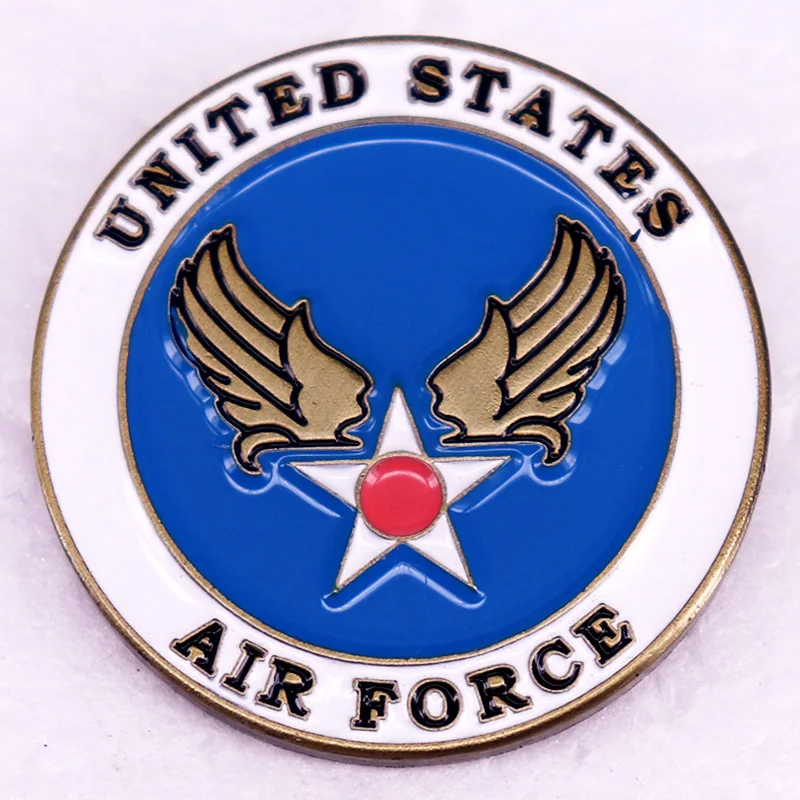 United States Air Force Logo Metal Badge USAF Symbol Enamel Pin