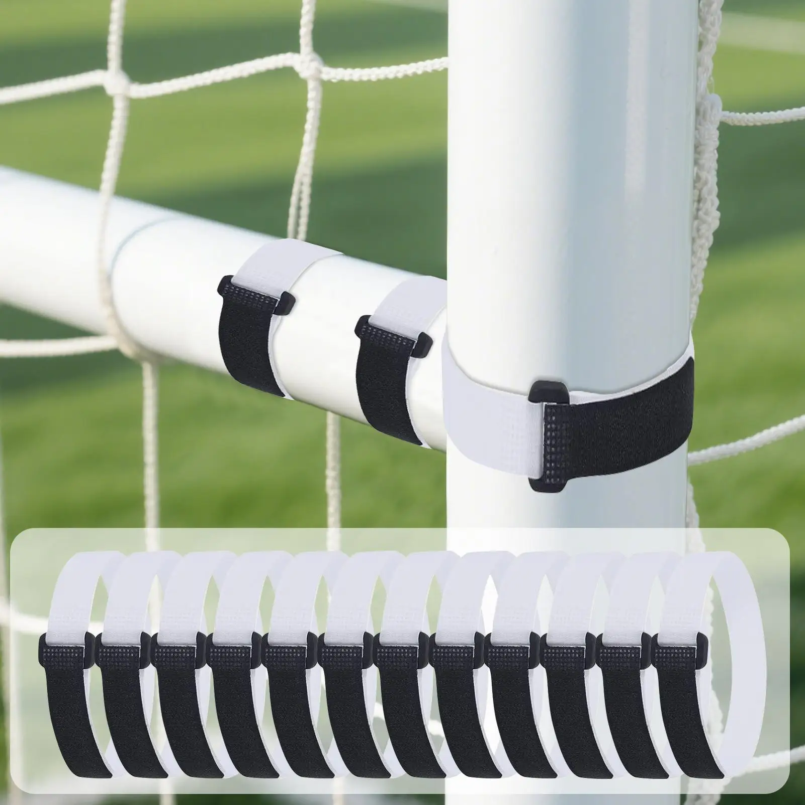 Soccer Goal Net Post Straps Holding Ball Placement Net Ties 50 Pieces Straps Sturdy Stable Ties For Outdoor Gym Playground Sport