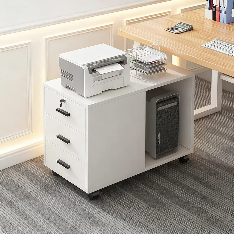 Office Under Desk File Cabinet with Host Location Data Cabinet Tool Storage Cabinet with Lock Removable Drawer Locker