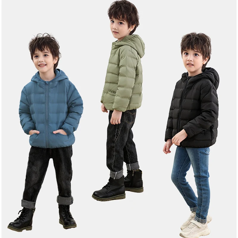 Family Look Matching Winter 90% White Duck Down Jacket Mom Daughter Son Outfits Boy Girl Kids Ultra Light Padded Spring Coat