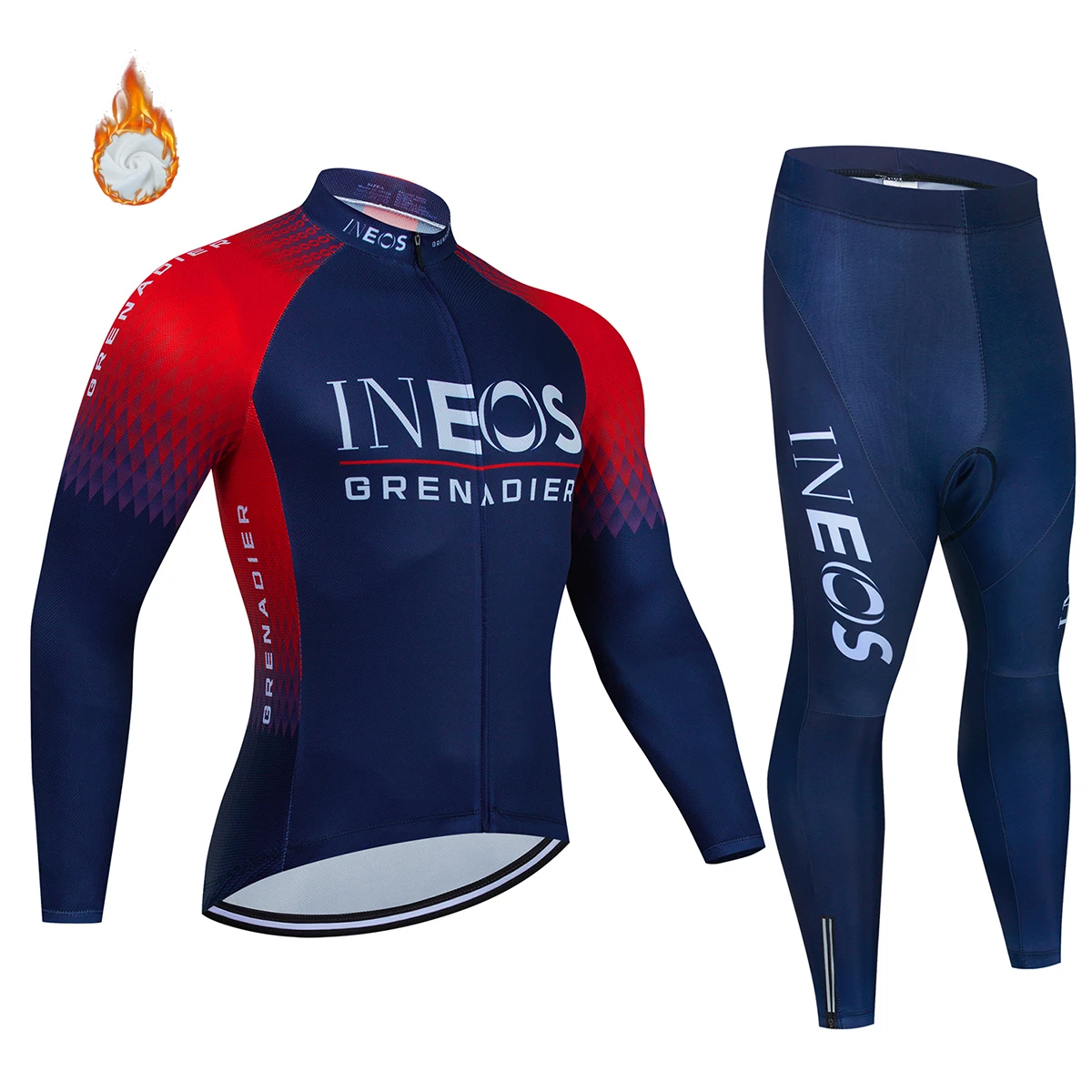 INEOS Men\'s Bike Clothing Cycling Pants Man Uniform Jersey Jacket Set Mtb Winter Male Bib Laser Cut Tricuta Sports Pro 2022 Suit