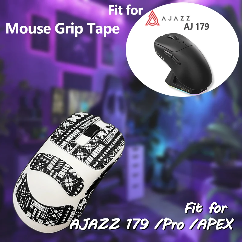 Anti-Slip Grip Tape for AJAZZ 179 Mouse - AJ179 /Pro /APEX Sweatproof Stickers Easy to Install Enhanced Control for Gaming