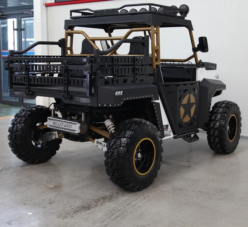 1000CC V-Twin Cylinder Racing UTV, 2 lugares CVT 4x4 Off-Road Adulto ATV com transmissão de eixo de 1000W