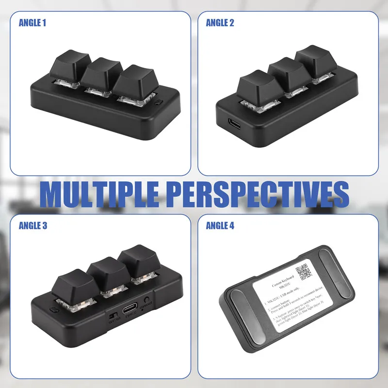 A42I-MK321 Progammable Macro Mini Keyboard 3 Mode Mechanical Keyboard Gaming Keypad For Game Multimedia