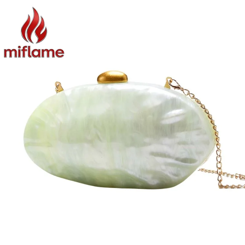 

Сумка-клатч Miflame через плечо в форме акрилового ракушечника, уникальная, для свадьбы, вечеринки, модная сумочка