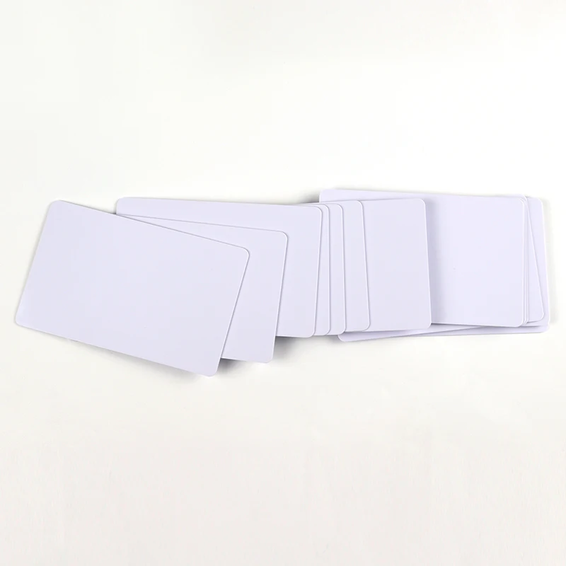 250pcs/lot Glossy PVC Blank ID Card without chip Plastic Card thin CR80 Available for ID Card printer