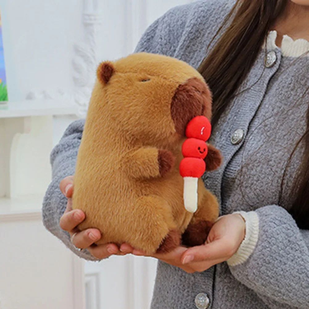 Stretchable Capybara Plush Toy Soft Stuffed Simulation Capybara Toy PP Cotton Candied Haws Stuffed Capybara Doll Children Toys