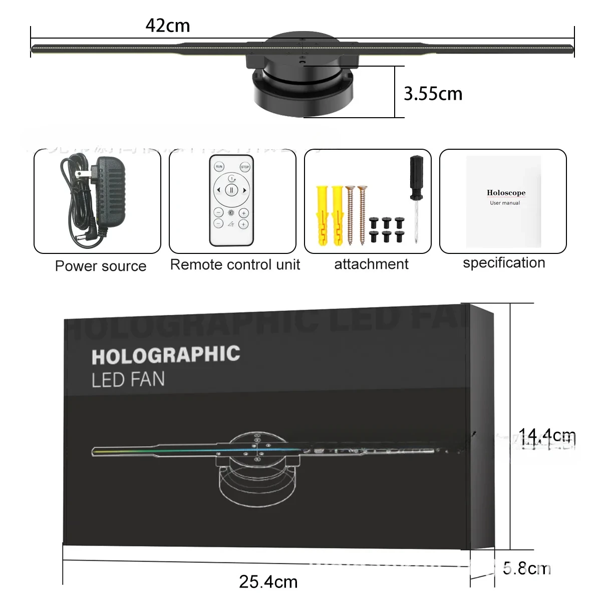 Three-dimensional Rotating Suspended Aerial Imaging Fan Screen Wall Mounted Advertising Machine