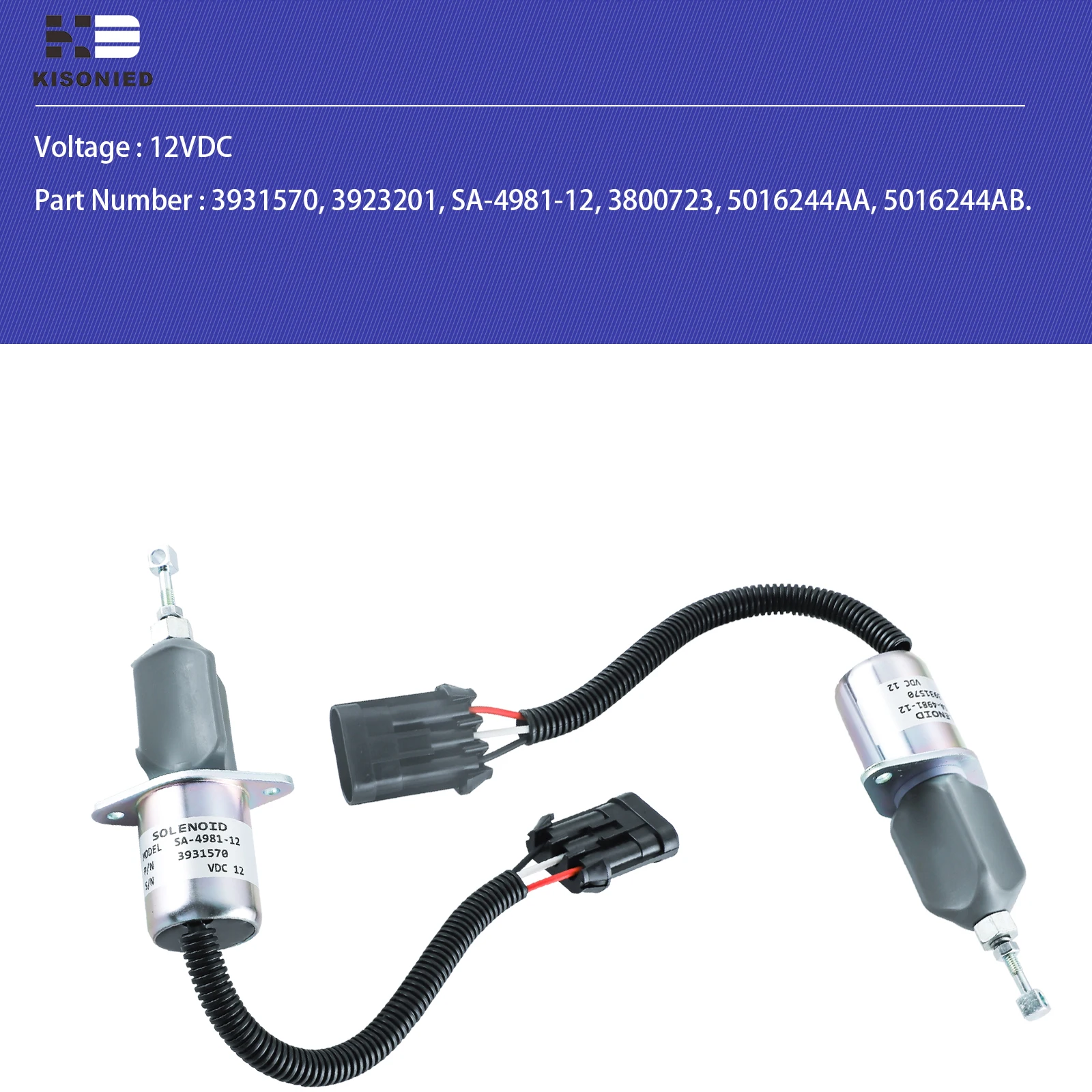 3931570 Fuel Shut Off Solenoid With Bracket Kits SA-4981-12 5016244AA for Dodge Ram Pickup Truck 2500 3500 Base 5.9L 1994-1998