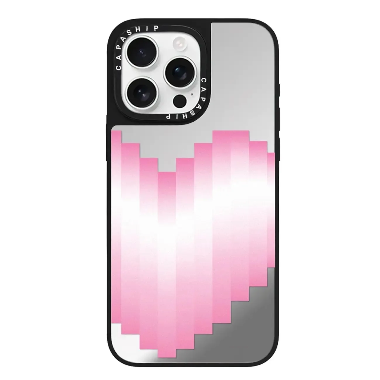 سلسلة طباعة زهور حليب الفراولة لهاتف آيفون 16/17 برو ماكس حافظة هاتف أبل 15 مرآة