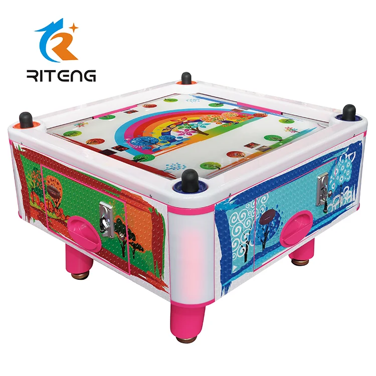 Amusement Game Coin Operated Electric Air Hockey Table 4P 2 Player Mini Air Hockey Game Machine for Sale