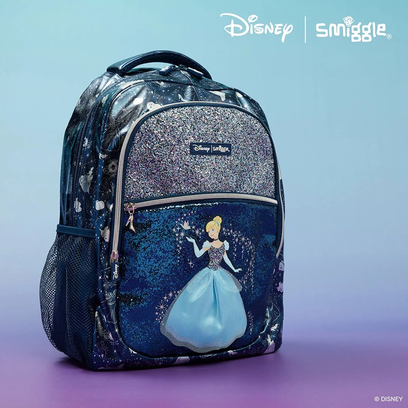 Disney Australian Smiggle Cartoon Kopciuszek Plecak Student Dziecięce tornistry Piórnik Torby na posiłki Zestaw artykułów biurowych