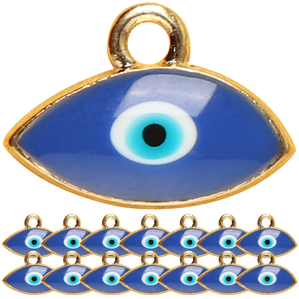 

50Pcs Eye Shaped Alloy Charms Pendants DIY Jewelry Making Accessories for Earrings Necklace Bracelet Craft Decoration