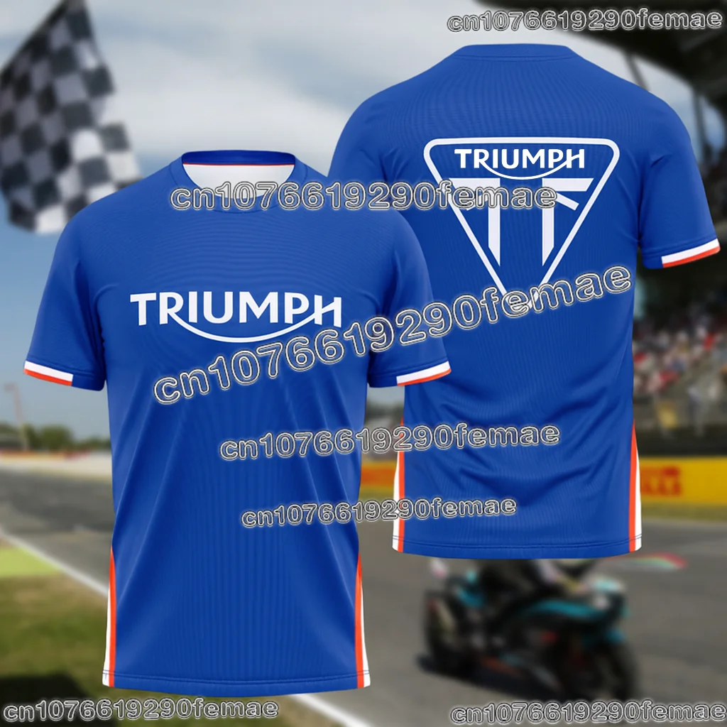 

New Triumph Motorcycle T-shirt for Men and Women 2026 Edition Graphic Biker Style Comfortable Street Casual Tee