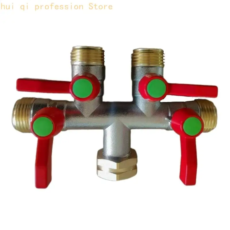 Kompakte 2/4-Wege-Wasserverteilerventile aus Messing für eine präzise Durchflussregelung in Gewächshäusern und Tropfsystemen. – Detail 4