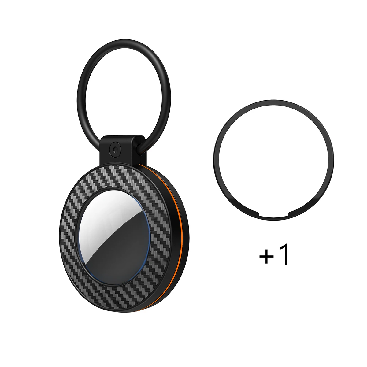 Soporte para Llavero Apple AirTag, Funda Protectora de Doble Color con Textura de Fibra de Carbono y Hebilla de Cierre Seguro, para Llaves, Bolsos, Mascotas