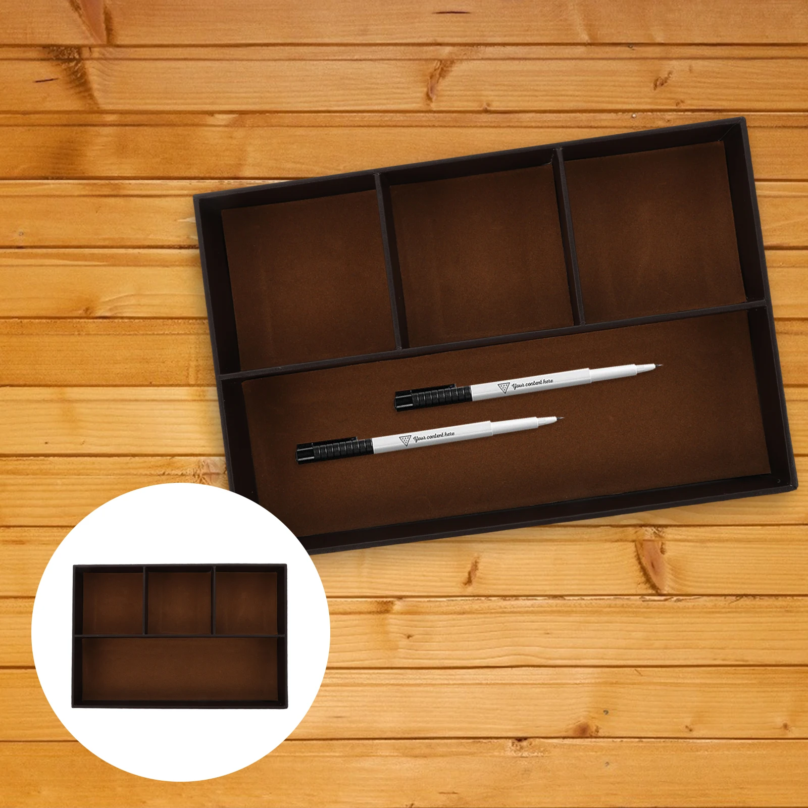 

1pc Toiletry Box Lipstick Container Cosmetics Holder Multi Compartments Basket Cutlery Organizer Desktop Container Key