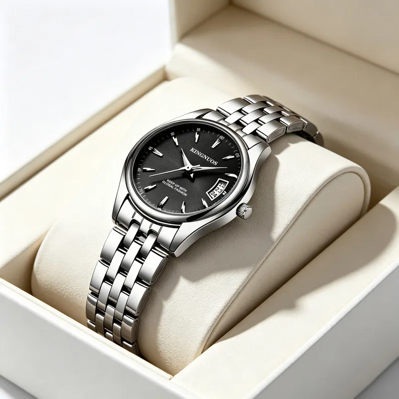 Couple Quartz Watch Women Men Watches Waterproof Steel Band Calendar Wristwatch Female Male Watch Daily Wear Girl Gifts Student view 6