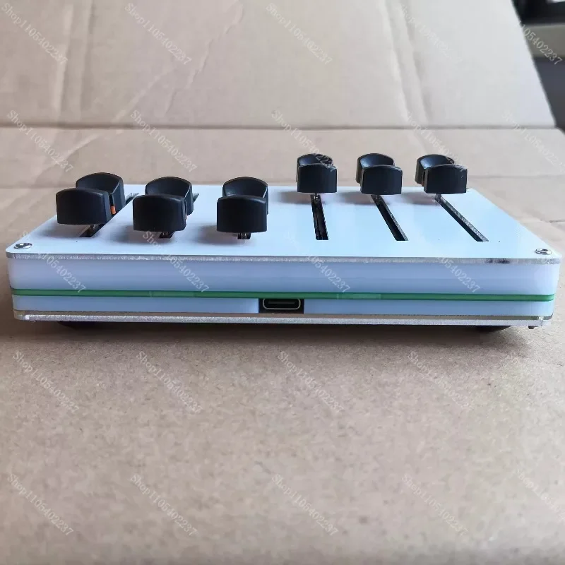 6 Channel MIDI Controller 45mm Fader, Custom CC Message USB Control for Music Production Host Software