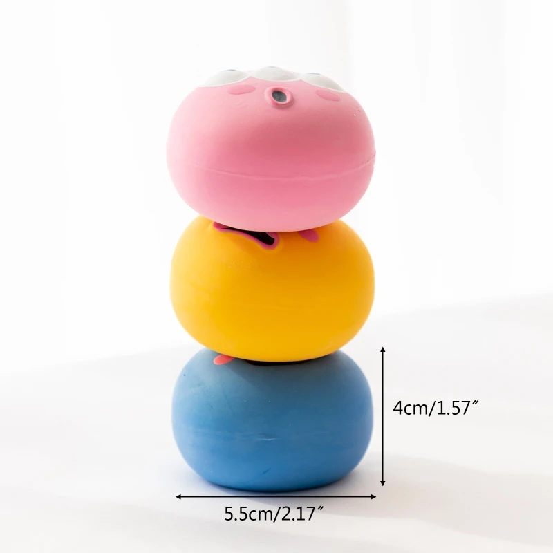 Squeak Dog Toys Rubber Balls Chew Toy with Squeaker Soft Flexible for Small Dogs Puppy Training Toys Pink Blue Drop Shipping