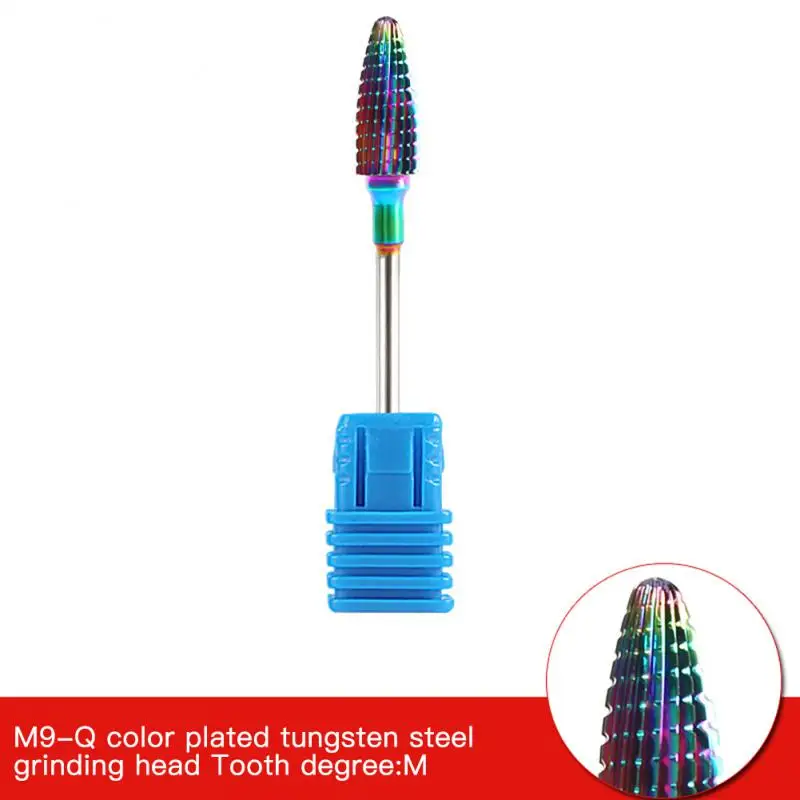 2/5PCS Tungsten Steel Milling Cutter For Manicure  Removing Gel Varnish Burr Nail Drill Bits Set