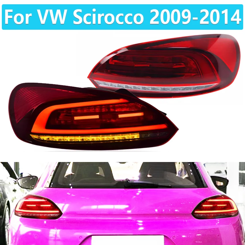 

LED TailLights Rear Light For VW Scirocco 2009 2010 2011 2012 2013 2014 DRL Brake Reverse Lamp Car Accessories