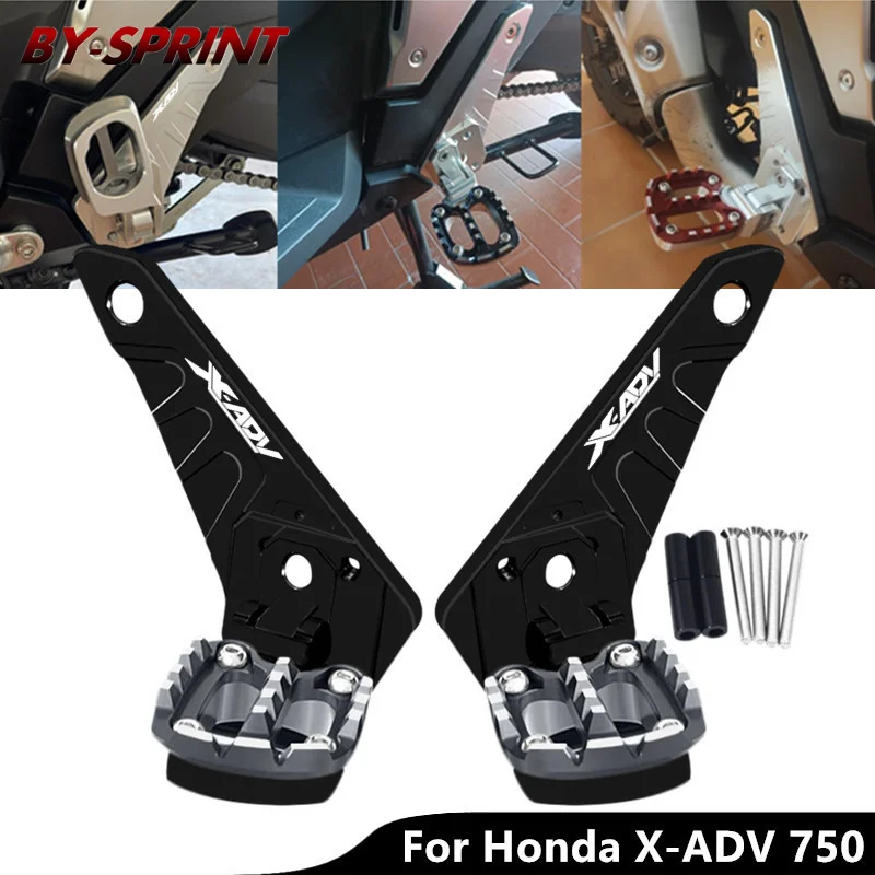 2023 xadv750 Motorcycle CNC Rear Footrest Foot Pegs Pedal Passenger Rearsets For HONDA X-ADV 750 X-ADV 2021 2022 2023 2024